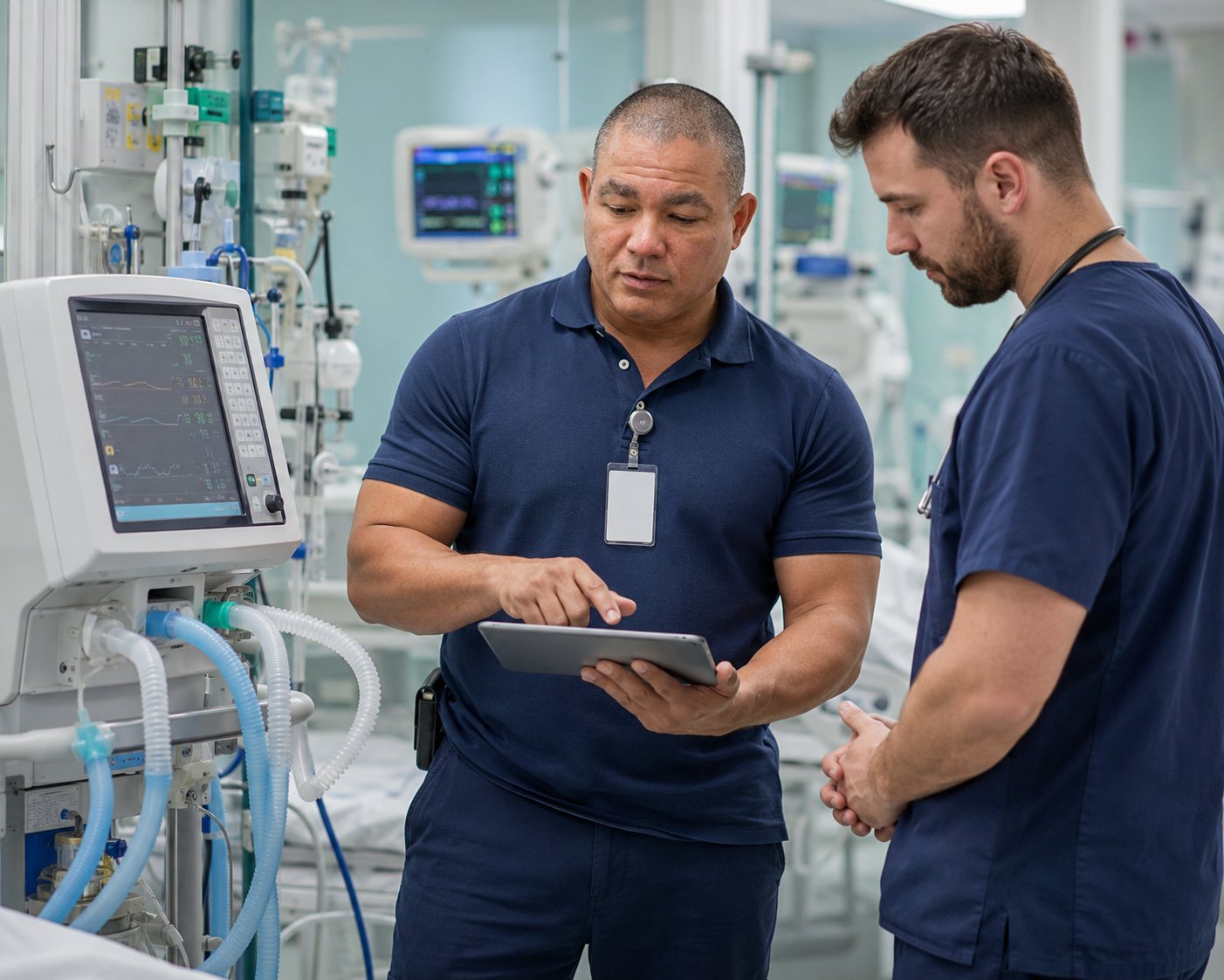 BiomedRx healthcare technology management team delivering isolated power system testing